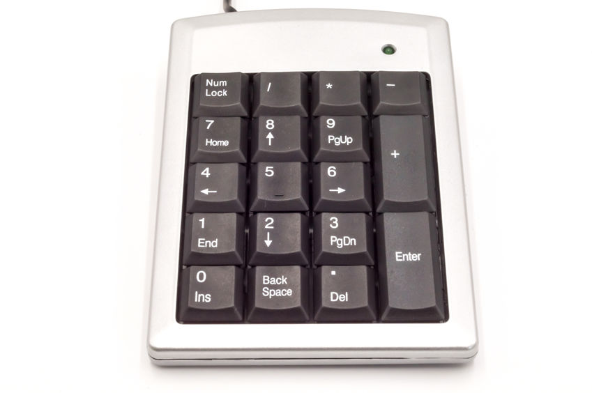 numeric pad to help reduce shoulder pain at the office