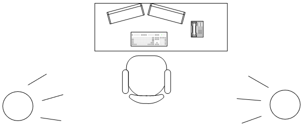 Éclairage au bureau